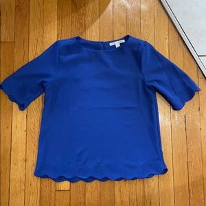 Brand new scallop blue blouse